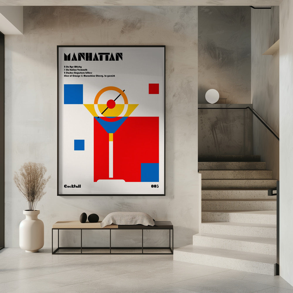 Manhattan Bauhaus Cocktail | Poster