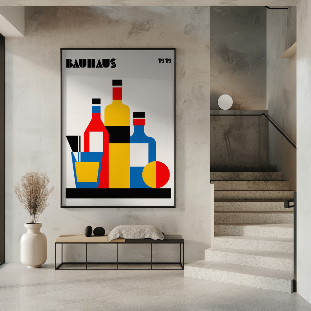 Bauhaus Wine Print | Poster