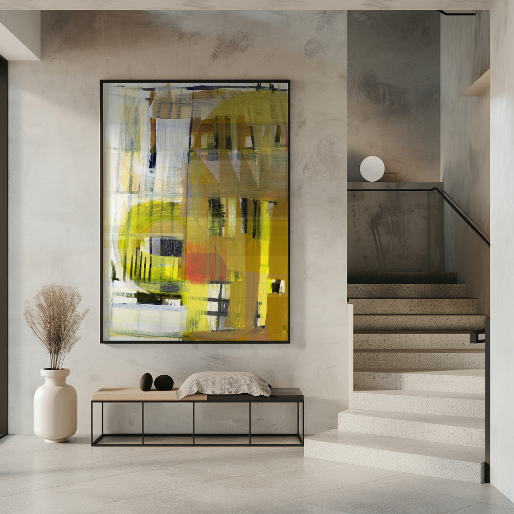 Yellow Ochre Abstract No1 | Poster