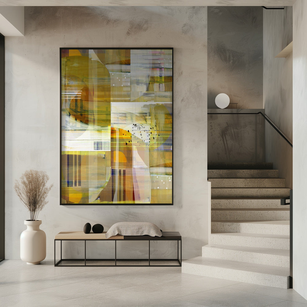 Yellow Ochre Abstract No3 | Poster