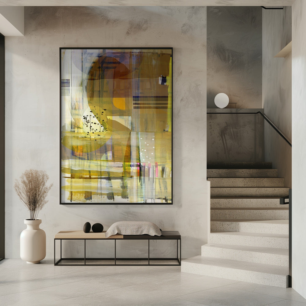 Yellow Ochre Abstract No2 | Poster