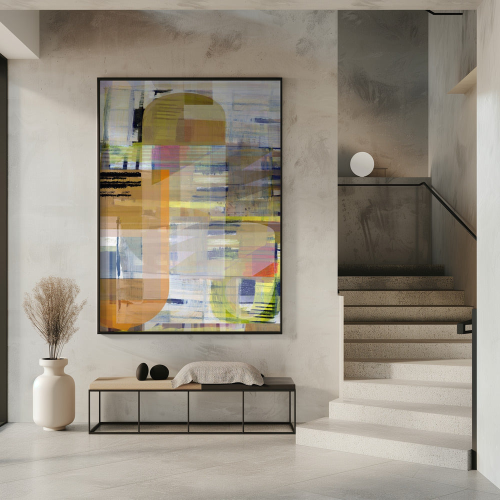 Yellow Ochre Abstract No4 | Poster