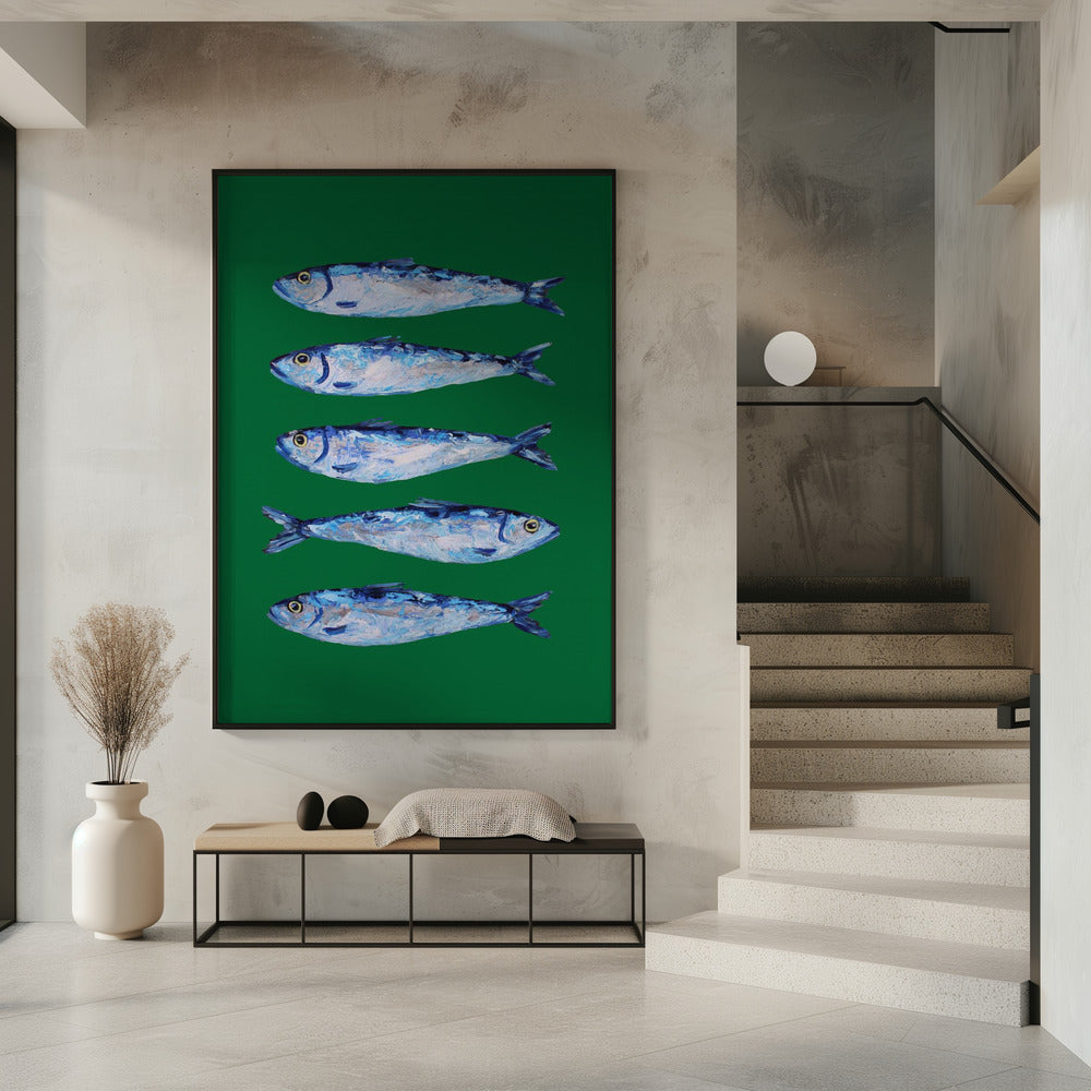 Sardines Forest Green | Poster