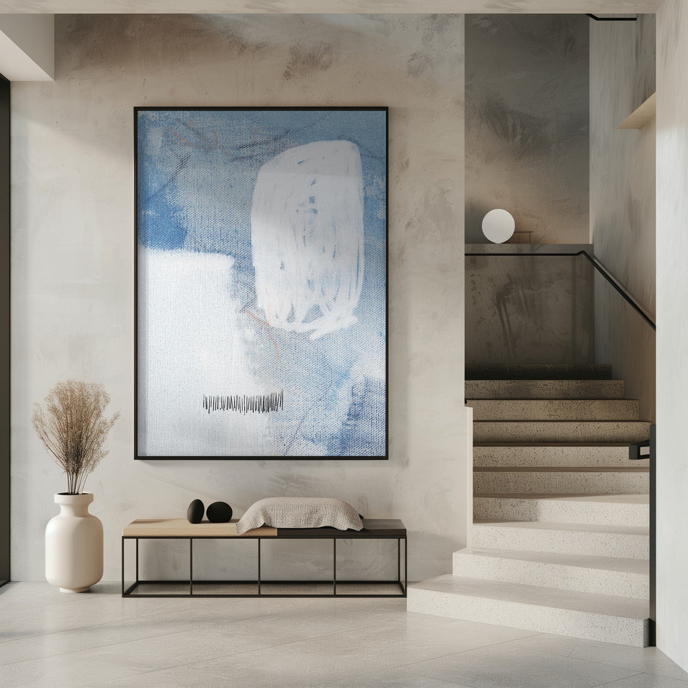 White And Blue Hues | Poster