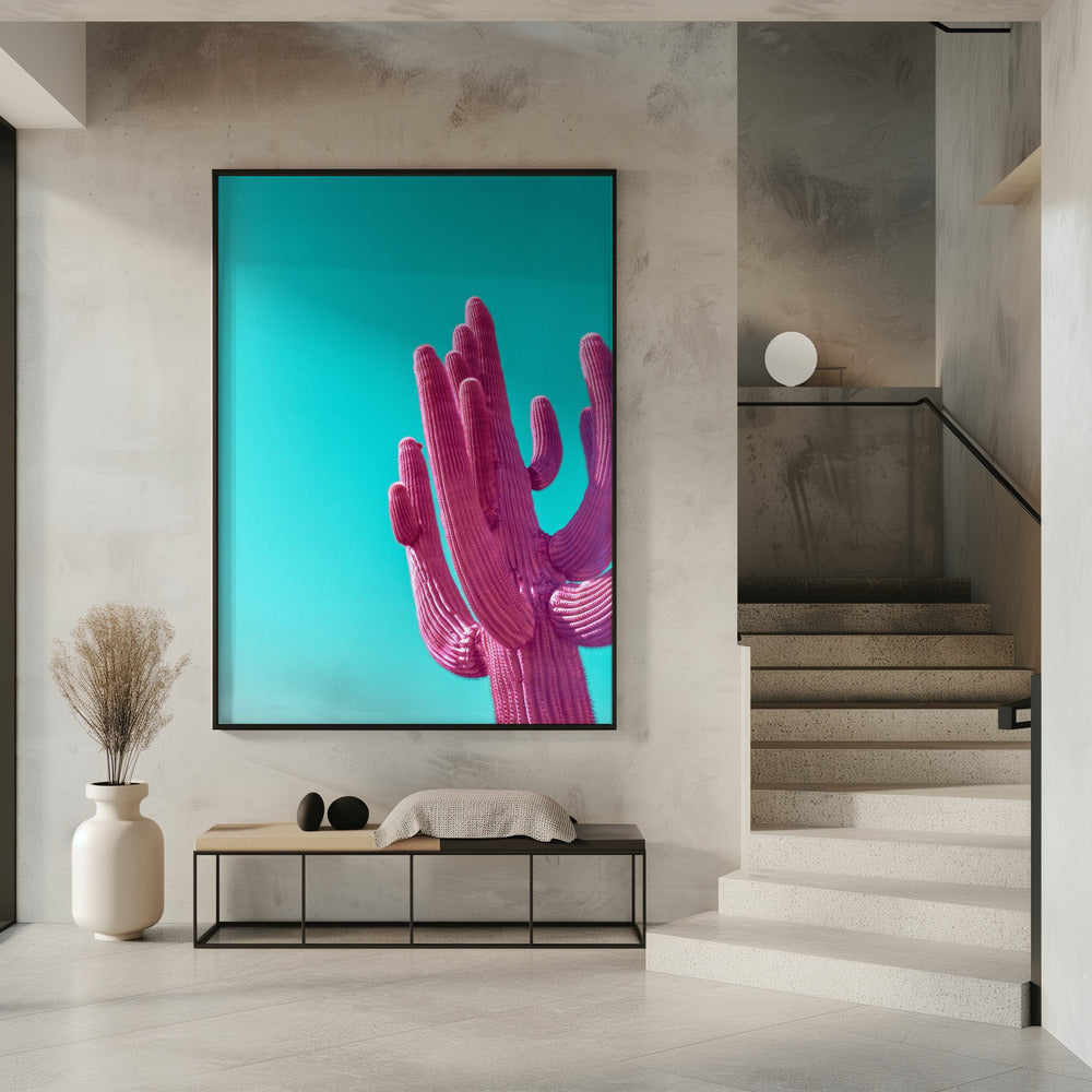 Magenta Pink Saguaro | Poster