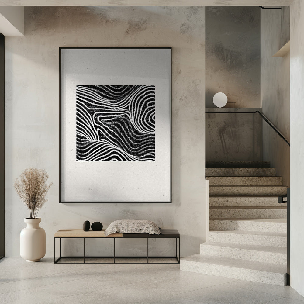 Black and White Waves | Poster