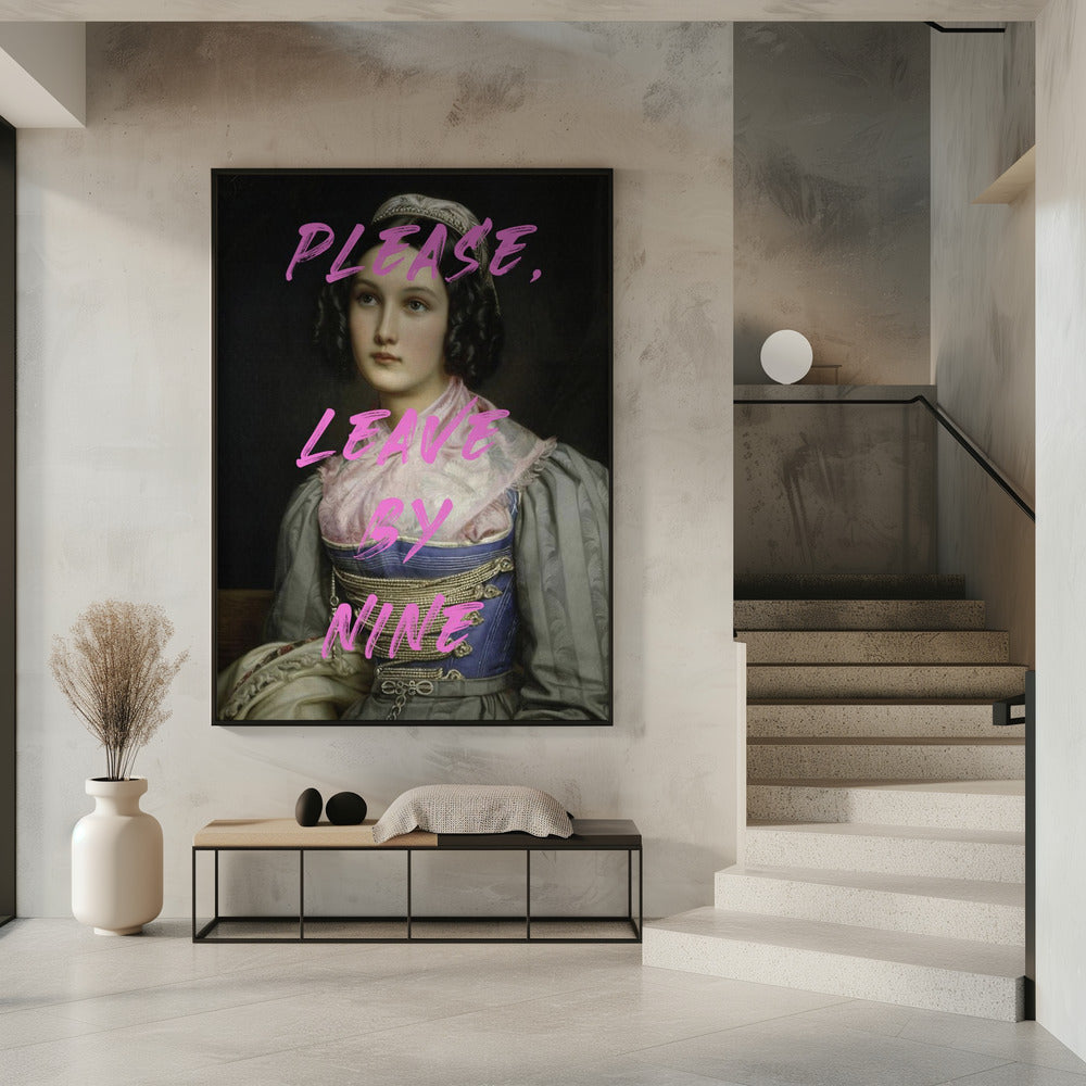 Please, Leave By Nine | Poster