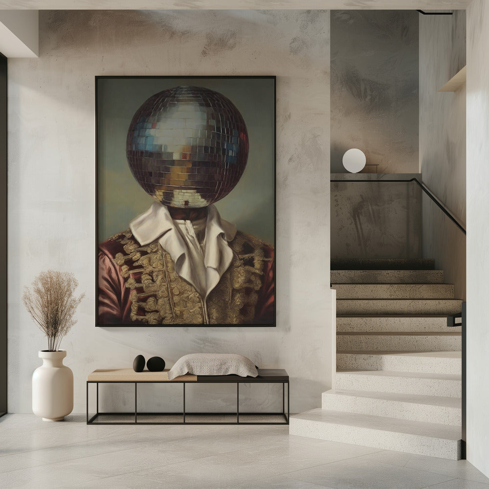 DiscoHead King  / Altered Collage Art | Poster