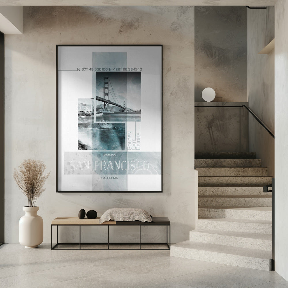 Poster Art SAN FRANCISCO Presidio | turquoise marble | Poster