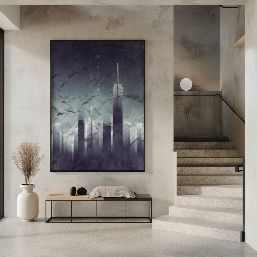 Graphic Art SKYHIGH Vintage Look | Poster