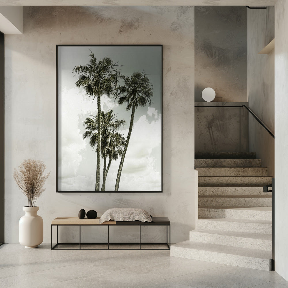 Palm Trees and sky | Vintage | Poster