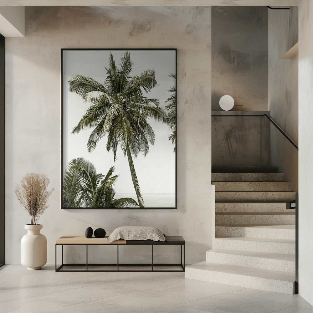 Palm Trees by the ocean | Vintage | Poster