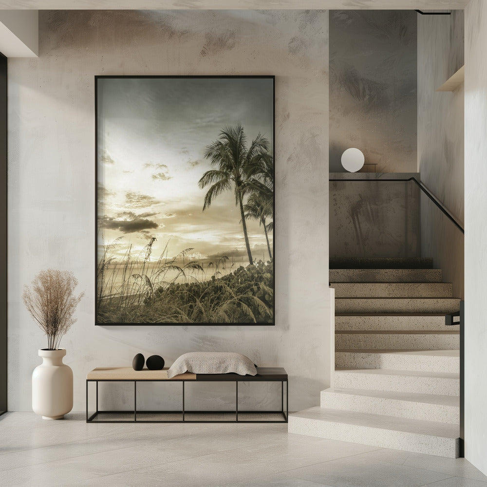 BONITA BEACH Vintage Sunset | Poster