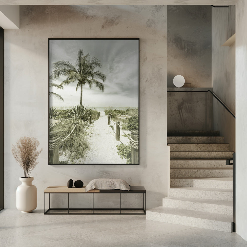 Vintage path to the beach | Poster