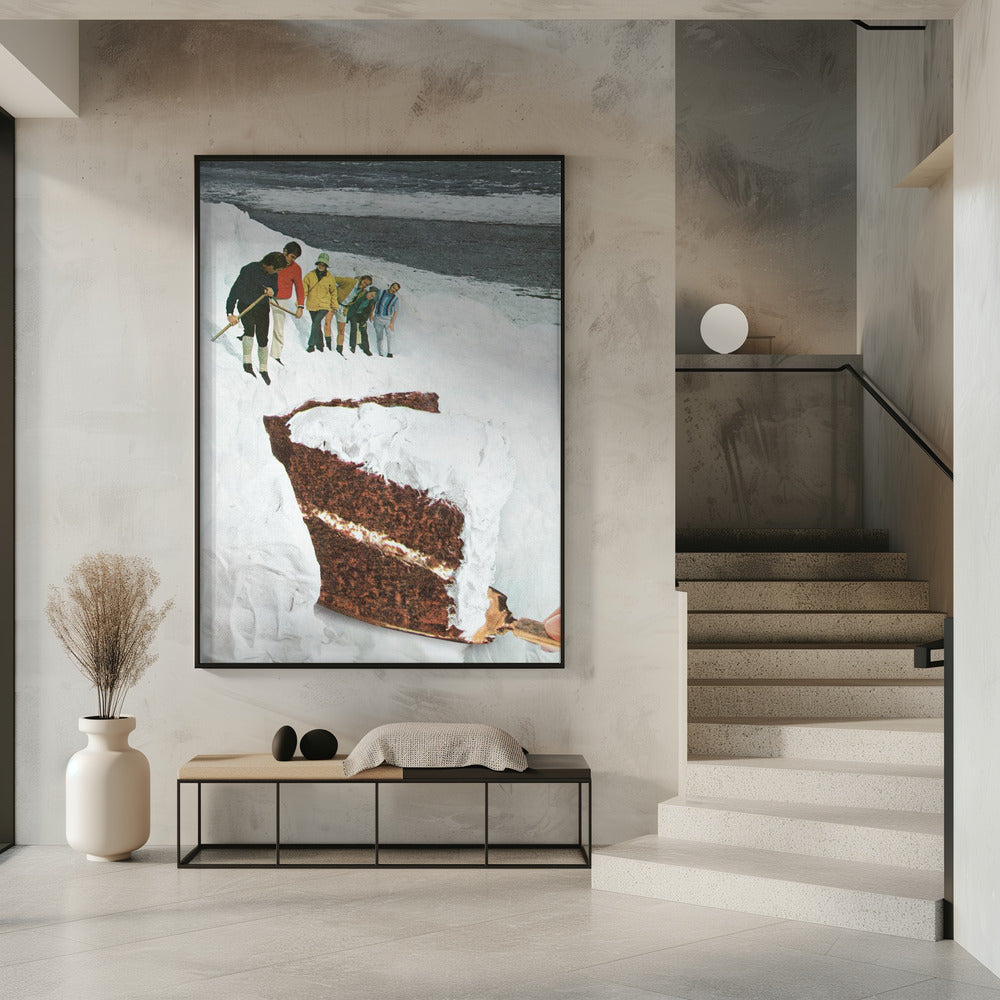 Glacier Calving Cake - Dessert Snow Mountain | Poster