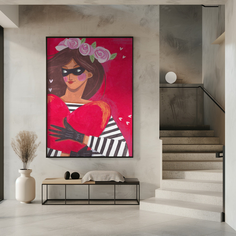 Portrait woman you stole my heart | Poster