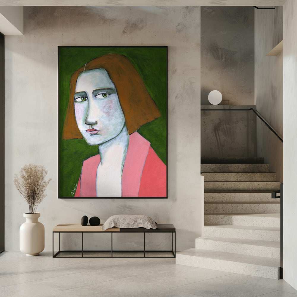 Woman in Pink Jacket | Poster