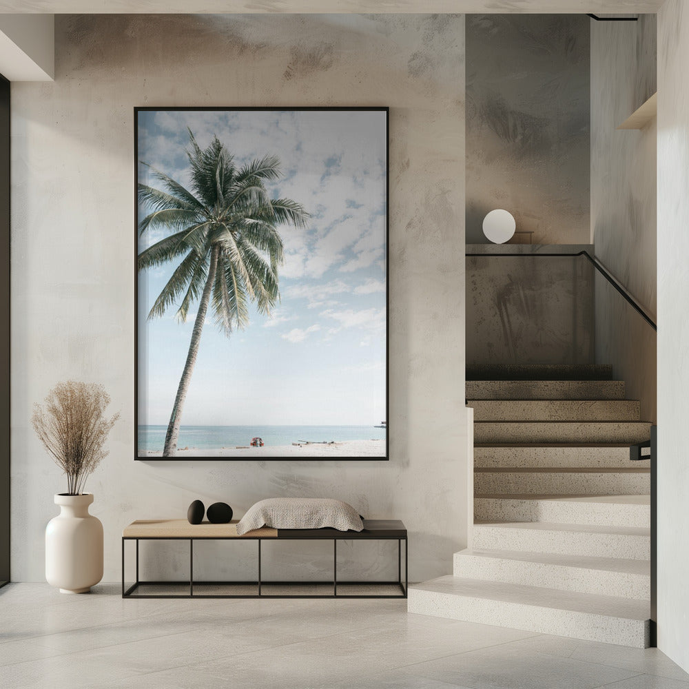 Palm tree at the beach 2 | Poster