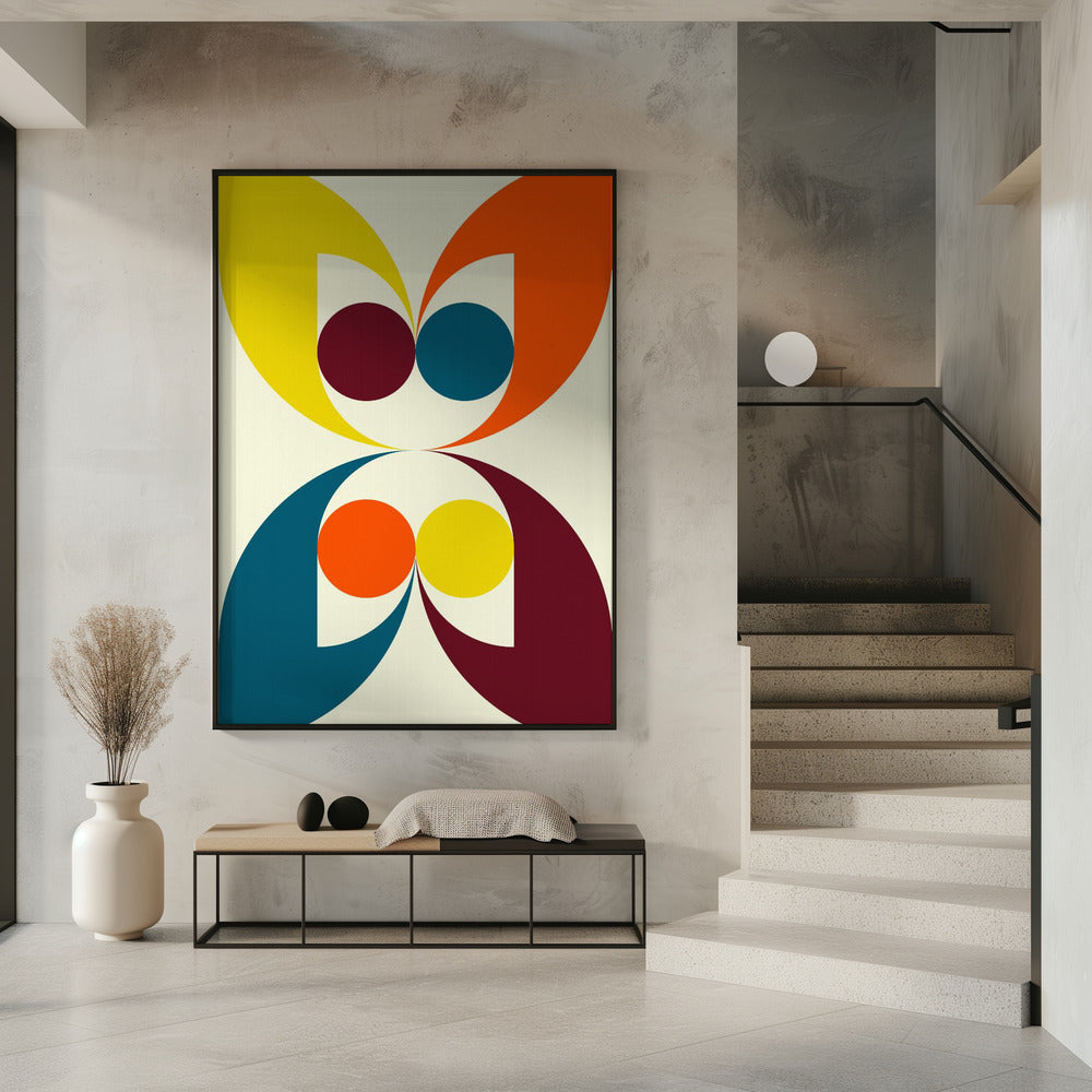 Colorful Symmetric Shapes and Circles | Poster