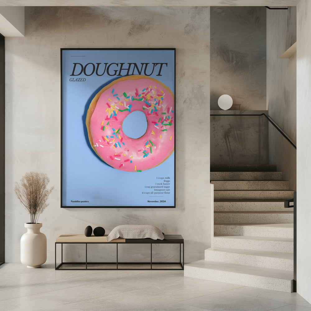 Pink Glaze Doughnut | Poster