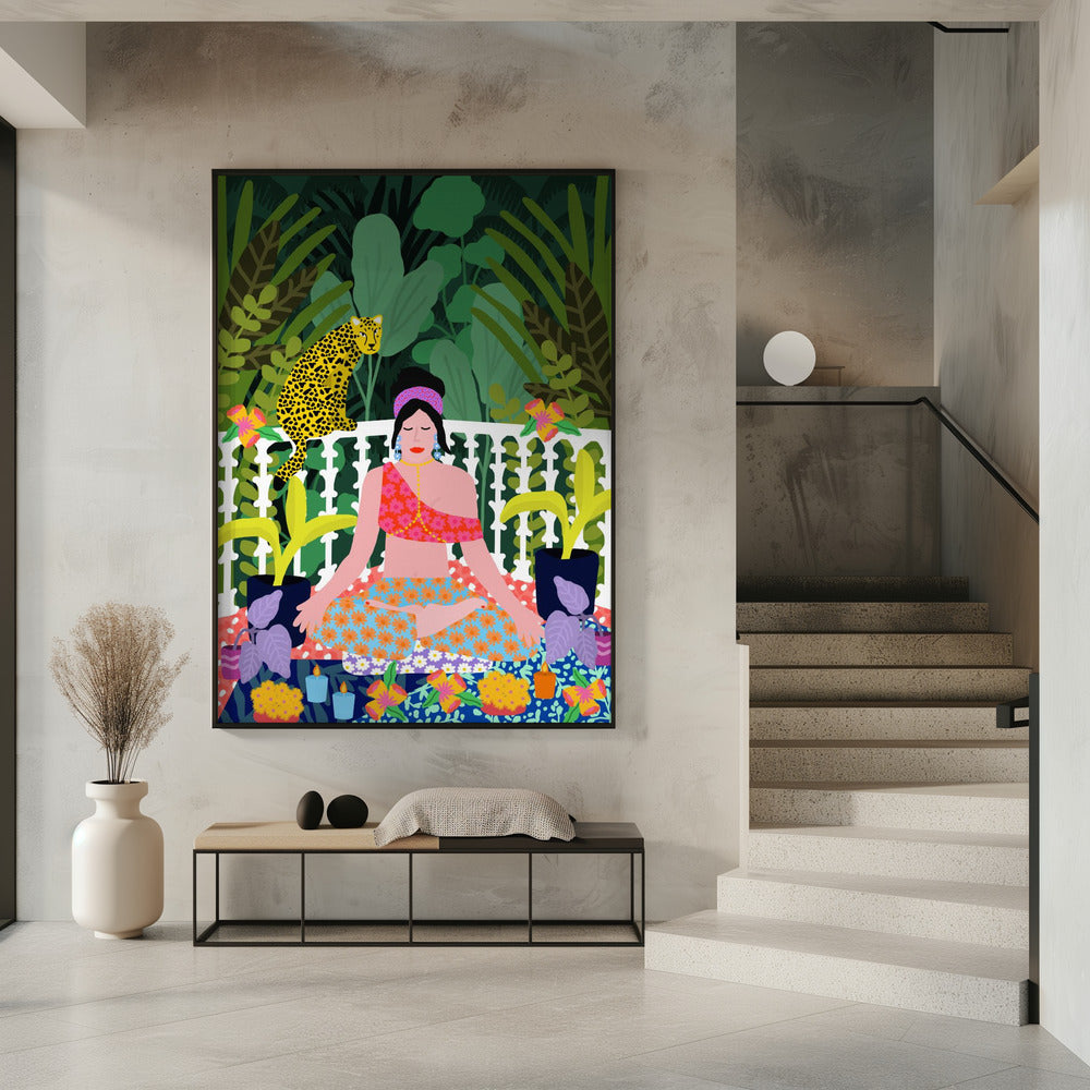 Woman In Lotus Position | Poster