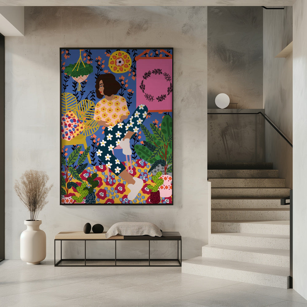 Floral Retreat Girl | Poster