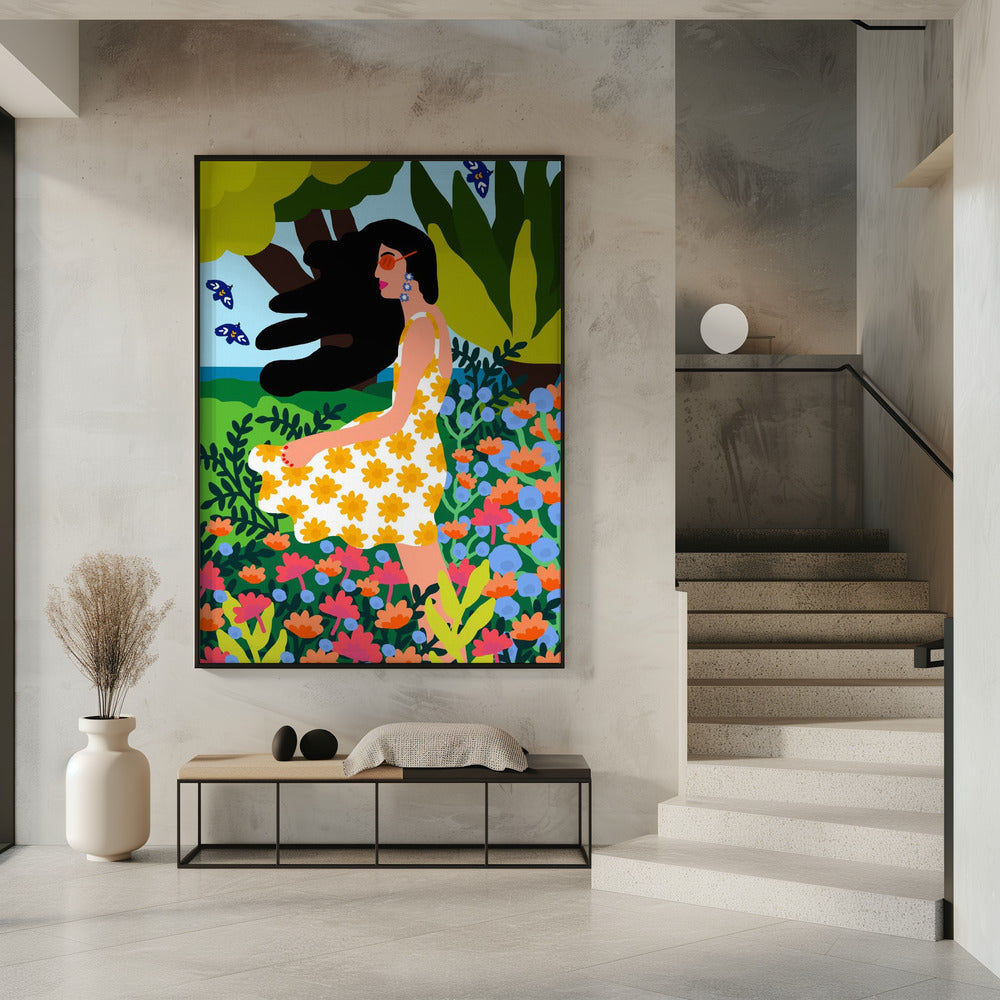 Floral Summer Girl | Poster