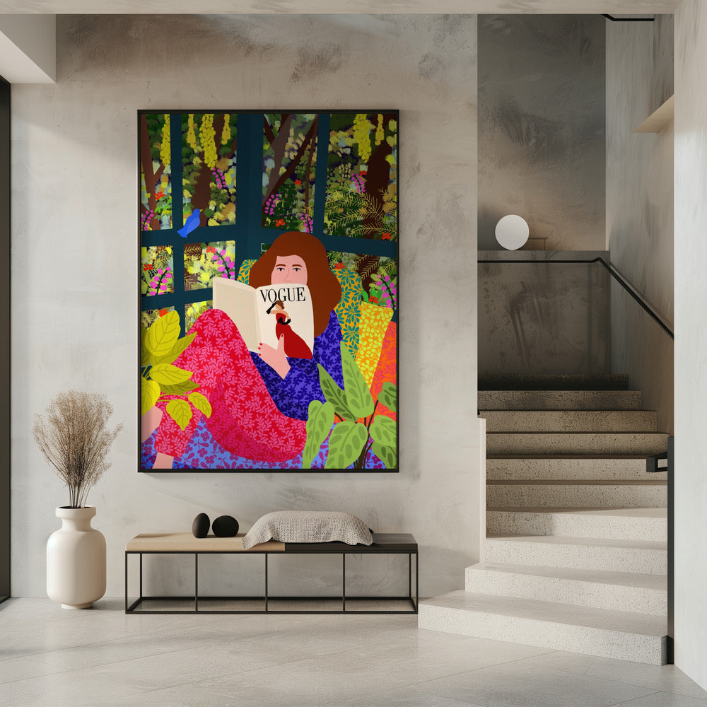 Reading My Favorite Magazine | Poster