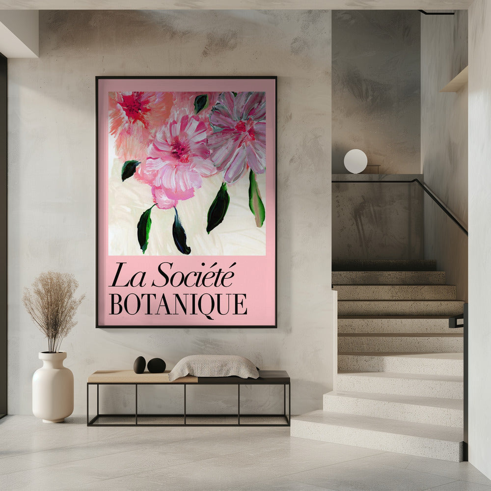 La Société Botanique Pink Flowers | Poster