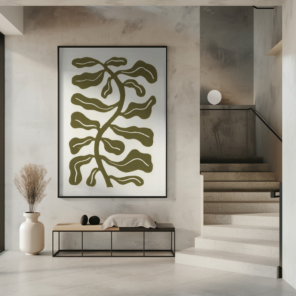 Wind Kissed Plant / Olive Green | Poster