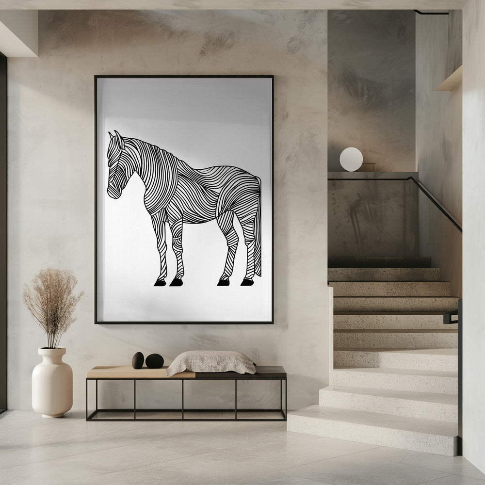 Lines art Horse | Poster