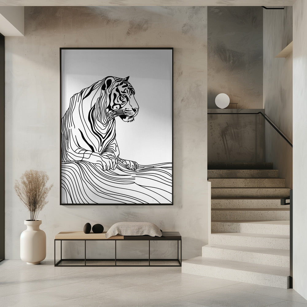 Lines art Tiger | Poster