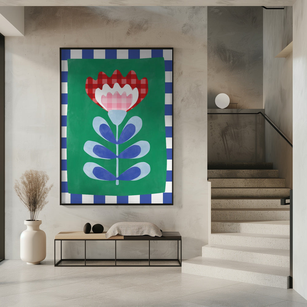 Floral Design with Bold Geometric Shapes | Poster