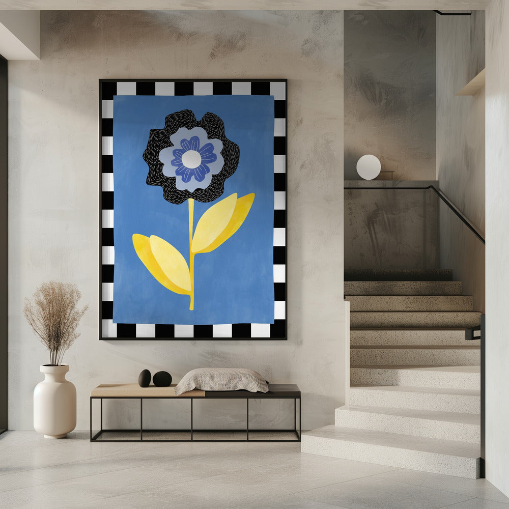Flower with a Blue and Black Petal | Poster