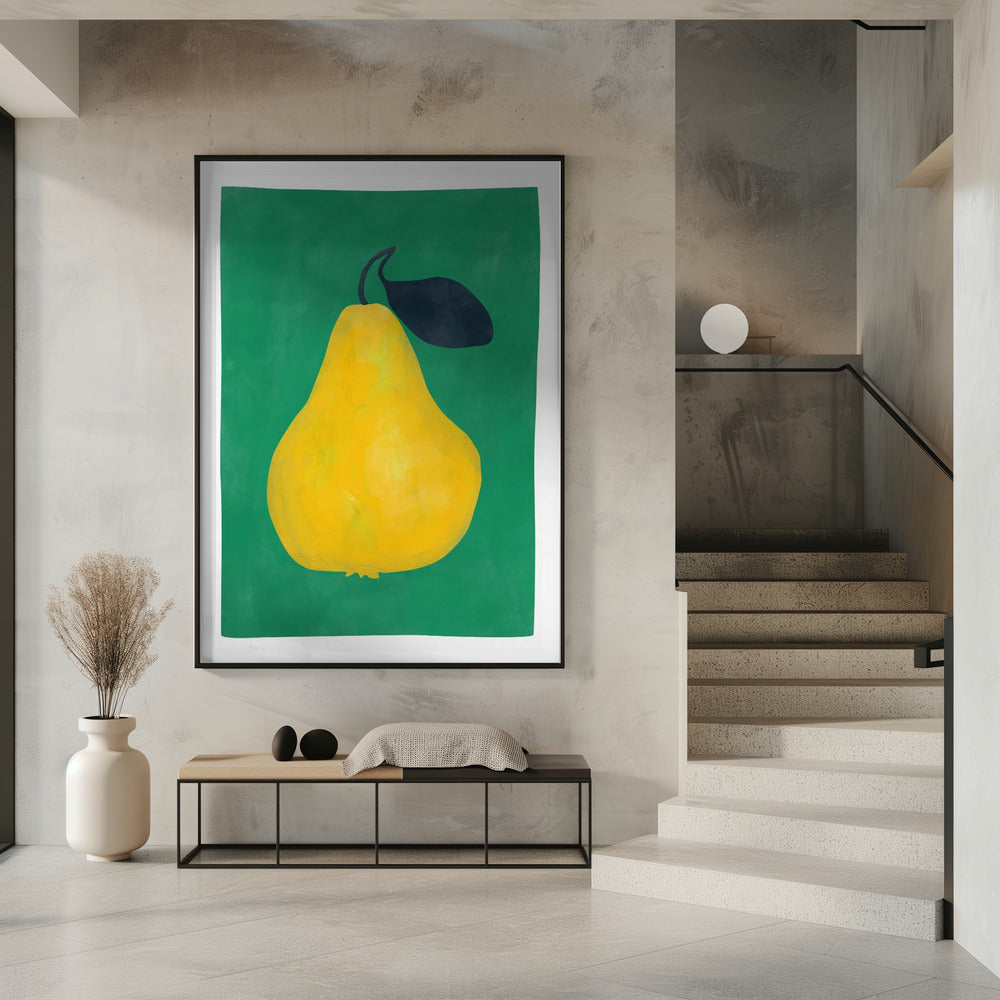 Minimalist Yellow Pear | Poster