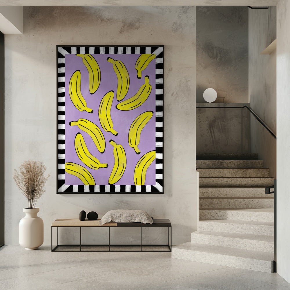Yellow Bananas Abstract | Poster