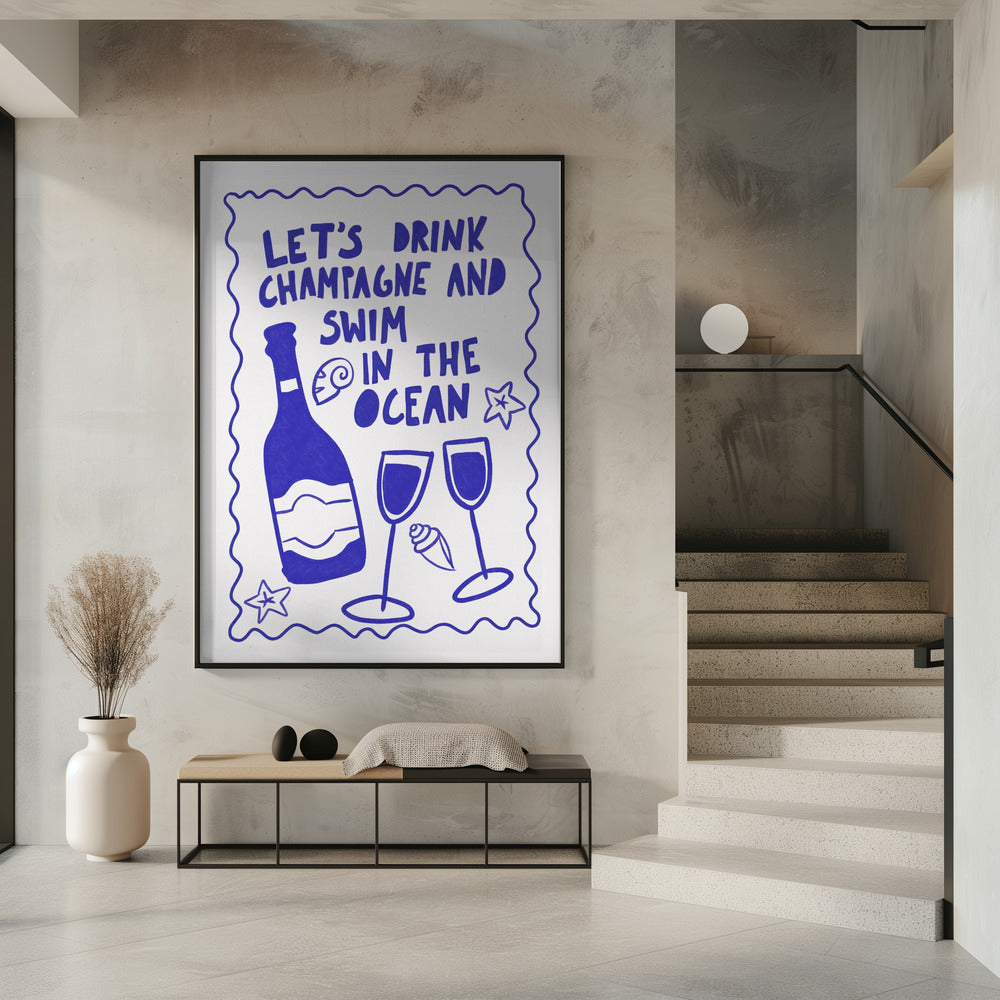 Champagne and Ocean | Poster