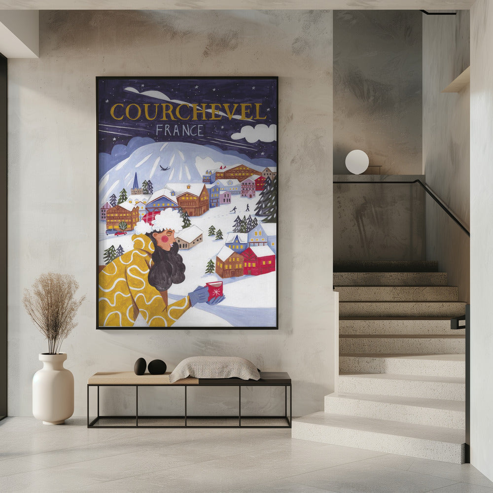 Travel Poster woman in France, Courchevel | Poster