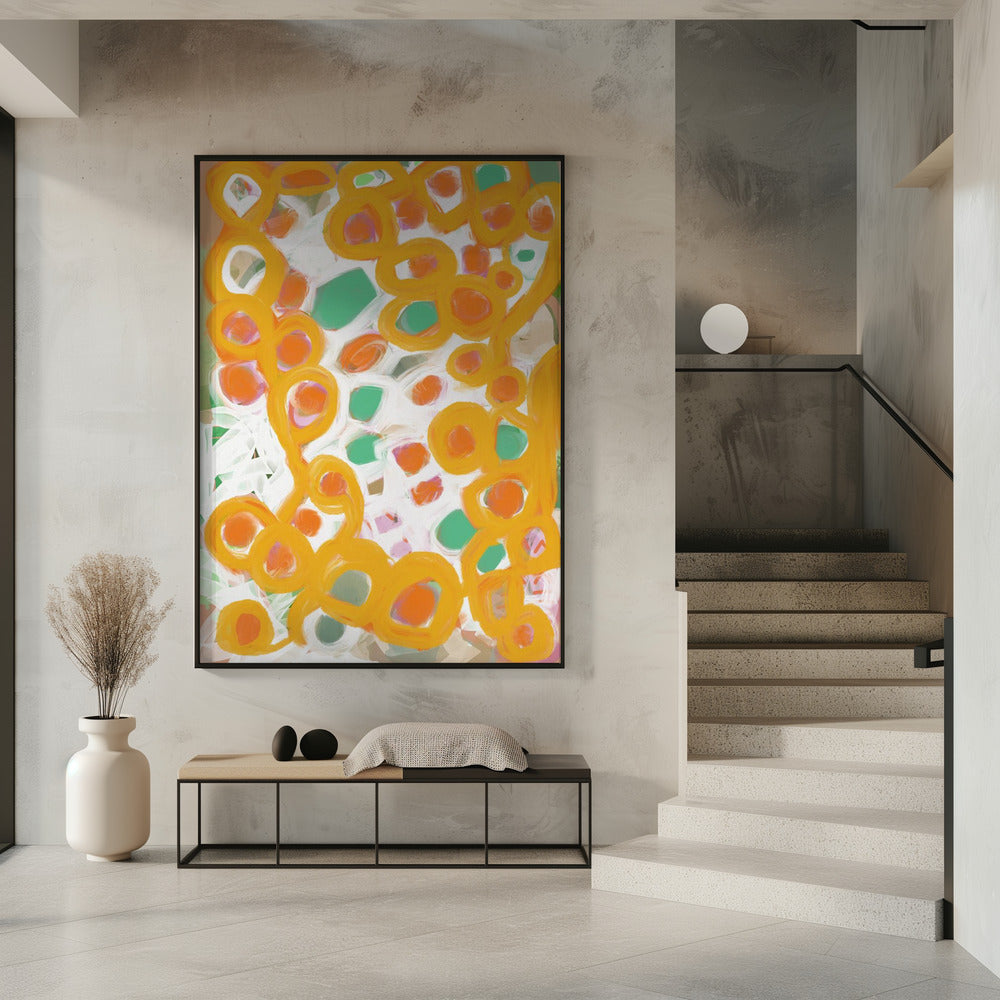 Orange and Green Circles | Poster