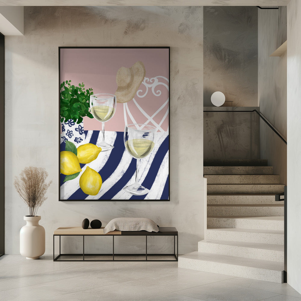 White wine for two | Poster