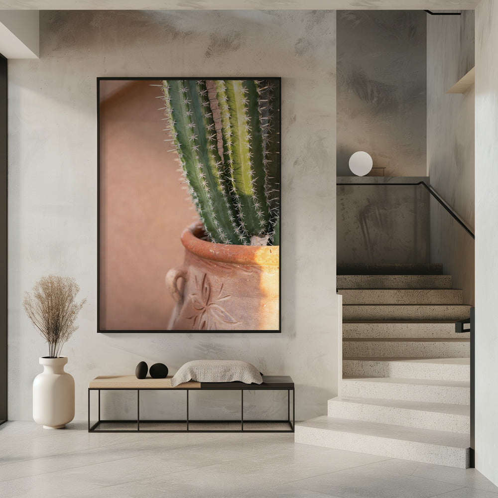 Green On Orange | Marrakech Travel Photography | Poster