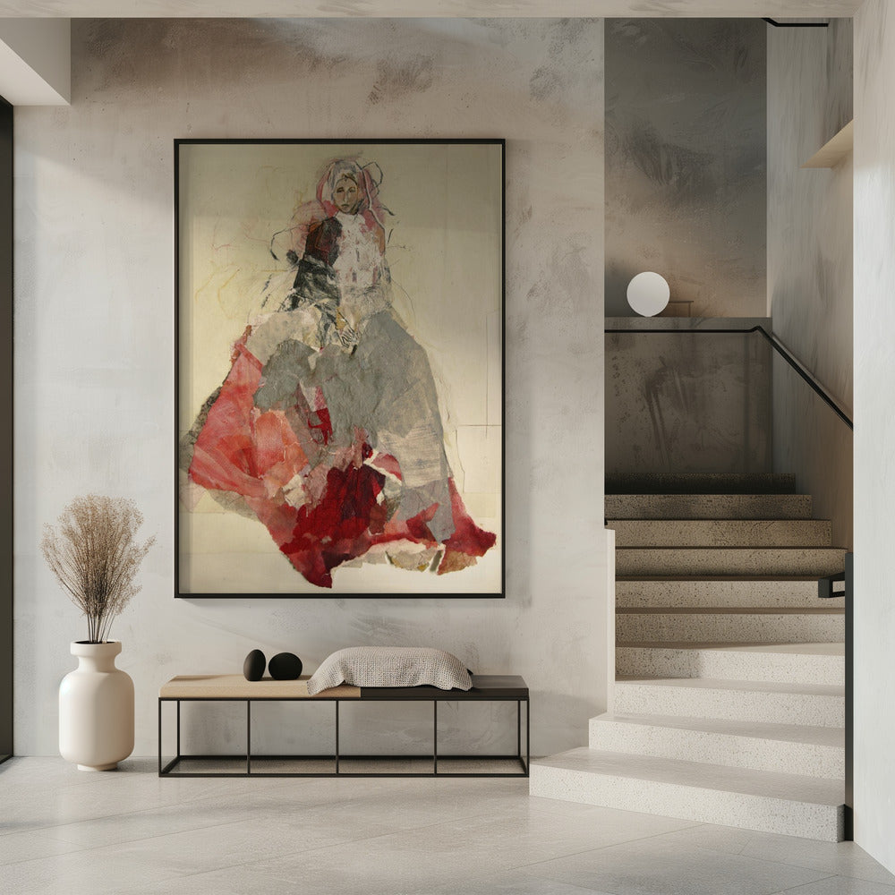 Woman Portrait with Colorful Dress | Poster