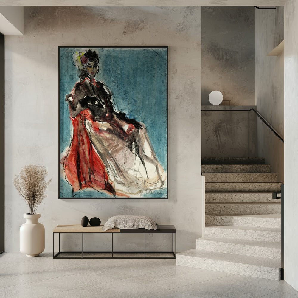 Elegant Pose of Woman Portrait | Poster