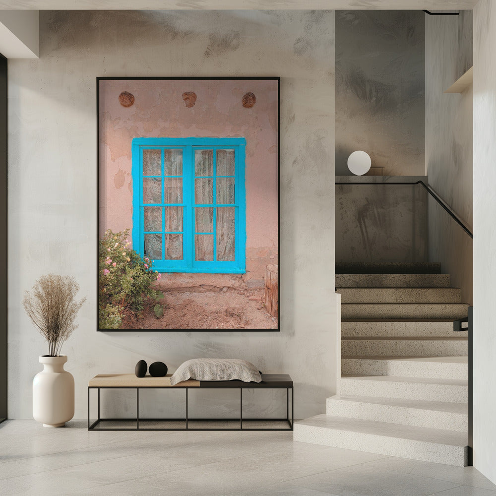 Turquoise Window - Taos, New Mexico | Poster