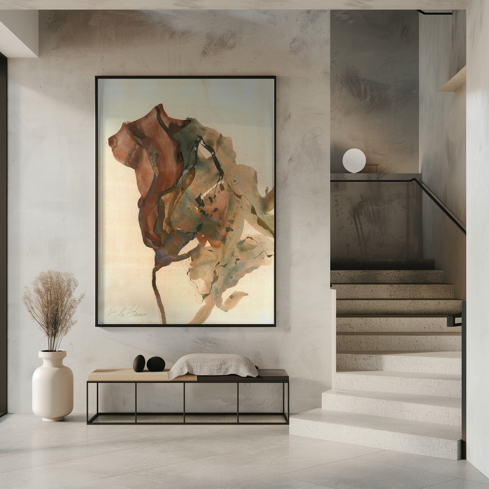 Organic Shapes in Earthy Tones of Brown and Green | Poster