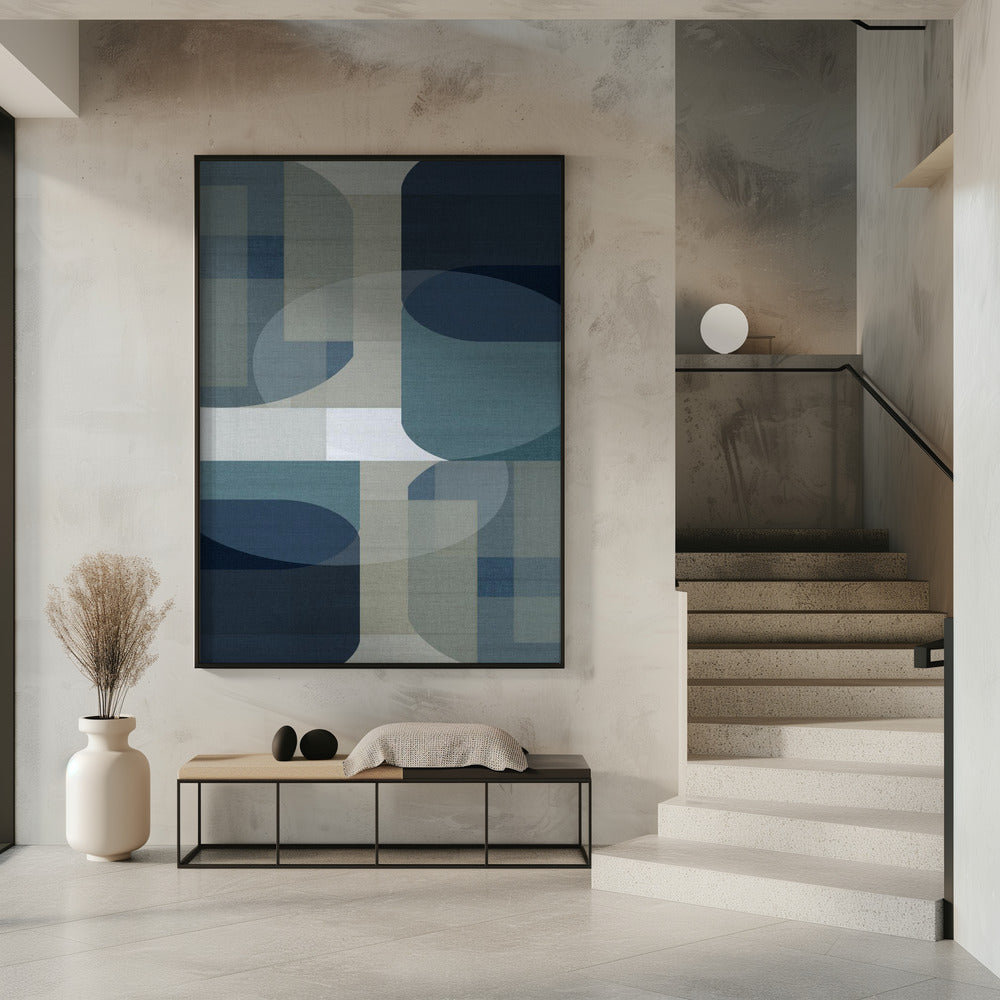 Woven Blue Layers 5 | Poster