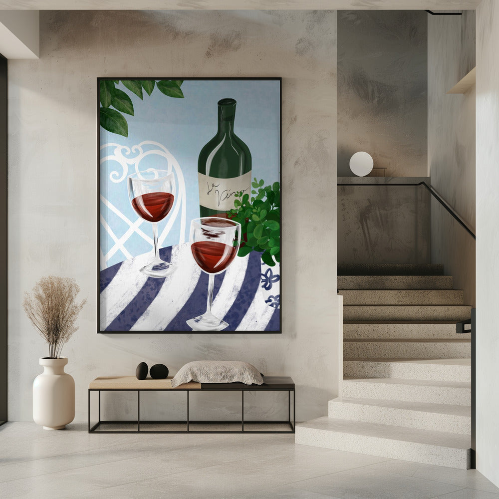 Red wine under the tree | Poster