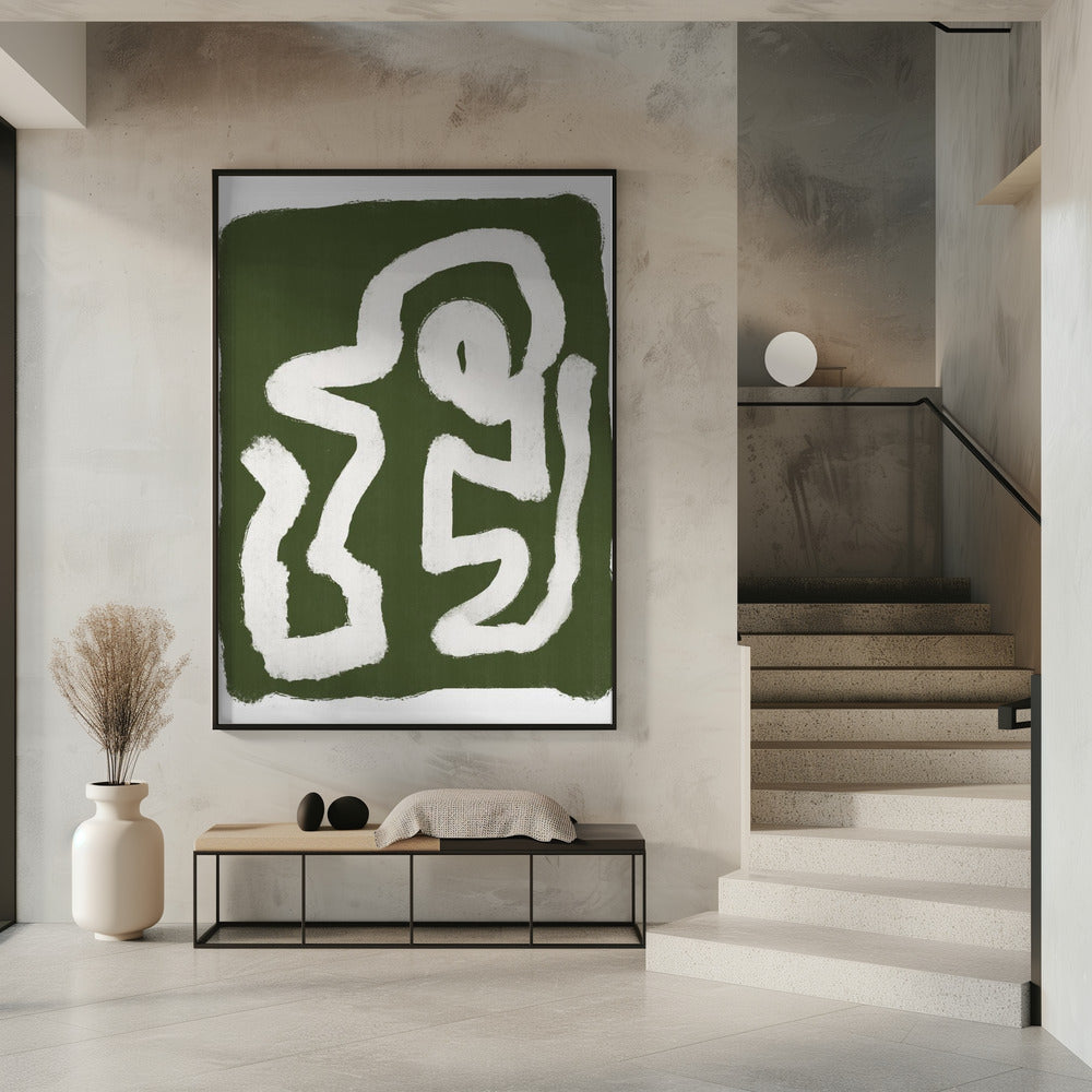 Abstract Green Lines 3 | Poster