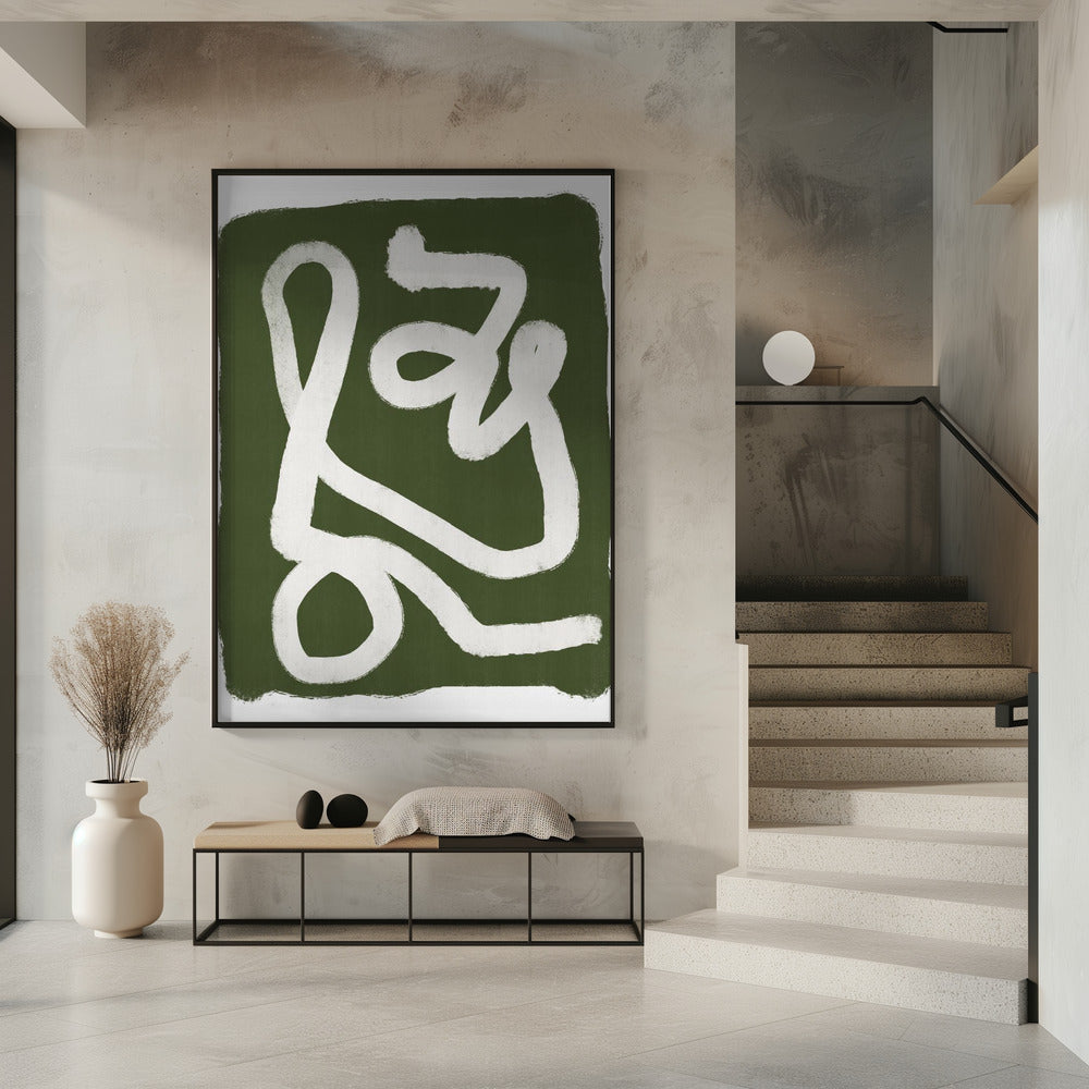 Abstract Green Lines 2 | Poster