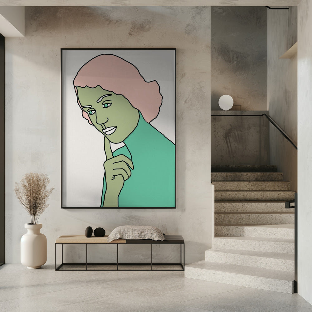 Lady Thinking Green | Poster